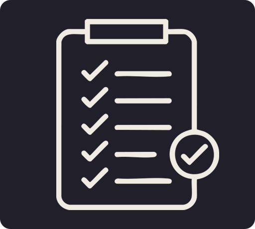 ícone sistema checklist de sinistros