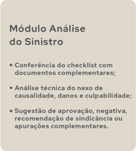 modulos de assessoria em gestao de sinistro