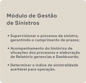 modulos de assessoria em gestao de sinistro