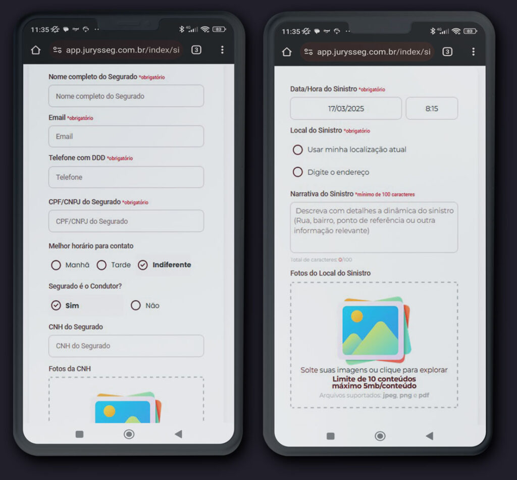 sistema com checklist de abertura de evento