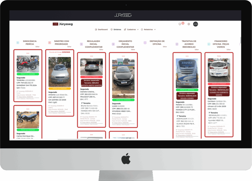 sistema de gestão de sinistro para corretor de seguros